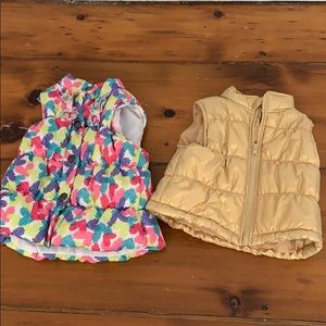 Puffy vests size 18M